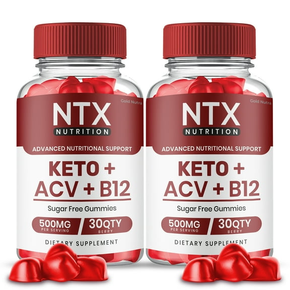 NTX Keto Gummies, NTX Nutrition Keto Gummies Apple Cider Vinegar ACV NTX Nutrition ACV Gummy (2 Pack)