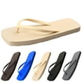 thumbnail image 3 of CPNG Women Summer Slippers Square Toe Solid Color Flip Flops New Travel Non-slip Soft Bottom Couple Outdoor Wear Beach Shoes Comfortable Anti Slip Sandal Indoor, 3 of 3