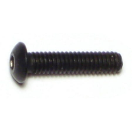 

#8-32 x 3/4 Plain Steel Coarse Thread Button Head Socket Cap Screws