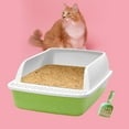 thumbnail image 1 of Caja de arena para gatos Yinane con pala de pantalla de arena verde, 1 of 8