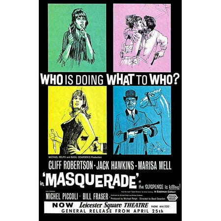 UPC: 0671863484186 | Masquerade – movie POSTER (UK Style A) (11  x 17 ) (1965)