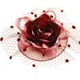 thumbnail image 2 of Skymirror Women Felt Hat Veil Hollow Out Fishnet Flower Decor Dot Royal Hair Decoration Photograph Prop Bridal Wedding Lady Banquet Cocktail Beret Hair Accessories, 2 of 8