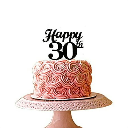 Happy 30th Cake Topper For 30th Birthday Anniversary Party