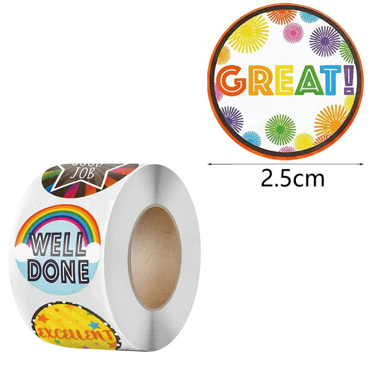 500pcs/Roll ) Praise Stickers Roll in 8 Designs, Reward Positive Stickers  for Kids Teacher Supplies 