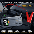 thumbnail image 3 of BSMOOM 7000A Car Jump Starters (All Gas/10L Diesel) 12V Car Battery Charger Jumper Starter, Portable Lithium Jump Box with 3 in 1 LED Flashlight Emergency, USB-C Jumper Cable, Storage Case, 3 of 11
