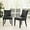 Black, variant on Modway Marquis Dining Chair Faux Leather Set of 2 in Black