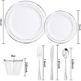 thumbnail image 2 of 600pcs Silver Plastic Dinnerware Set for 100 Guests - Disposable Cutlery Set for Party, 2 of 8