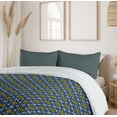 thumbnail image 6 of Ambesonne Antique Oriental Duvet Cover Sets, Folk Dark Motifs, 2-Queen, Yellow Deep Sky Blue, 6 of 7
