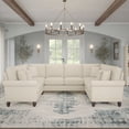 thumbnail image 2 of Coventry 113W U Shaped Sectional Couch in Cream Herringbone Fabric, 2 of 11