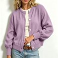 thumbnail image 2 of GEWSEY Cardigan Sweaters for Women Lightweight Knit Sweater Womens Long Sleeve Button Down Oversized Open Front Casual Fashion Cardigans (Purple, XL), 2 of 6