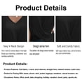 thumbnail image 3 of Womens Long Sleeve Cold Shoulder Basic Tee Tops Shirts T-Shirt Cross Hem（black）, 3 of 6
