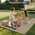 thumbnail image 4 of Beige Vintage Outdoor Rug for Patio/Deck/Porch, Non-Slip Large Area Rug 6 x 9 Ft, American Flag Farmhouse Retro Art Rustic Indoor Outdoor Rugs Washable Area Rugs, Reversible Camping Rug Carpet Runner, 4 of 8