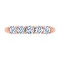 thumbnail image 3 of 1 Carat (ctw) 5-Stone Diamond Wedding Band Ring in 14K Rose Gold (Ring Size 5), 3 of 5