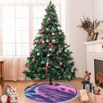 thumbnail image 7 of Rocae Hawaiian Beach Dolphin for Christmas Tree Skirt with Pom Pom Trim for Holiday Party for Holiday Home Decor Indoor Outdoor-48", 7 of 7