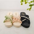 thumbnail image 6 of Nrmvnmi 2024 Women's Slippers Open Toe Trendy Beach Shoes Wedge Heels Thick Soles Flip-Flops Summer Comfortable Shoe Pink Mothers Day Gifts, 6 of 6