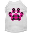 thumbnail image 3 of Pet Dog  Cat Shirt Screen Printed, "Argyle Paw Pink", 3 of 8