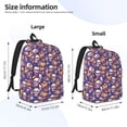 thumbnail image 2 of Bingfone rock Skull record Print Canvas College Laptop Backpack, Large Capacity Lightweight College Bookbag Casual Daypack-, 2 of 5