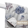 thumbnail image 2 of Vintage Coastal Kitchen Window Curtains, Swag Curtains Valance for Bedroom Living Room Bathroom, Nautical Summer Beach Sea Turtle Starfish Rod Pocket Window Curtain Block Drapes 2 Panels 36"x63", 2 of 9