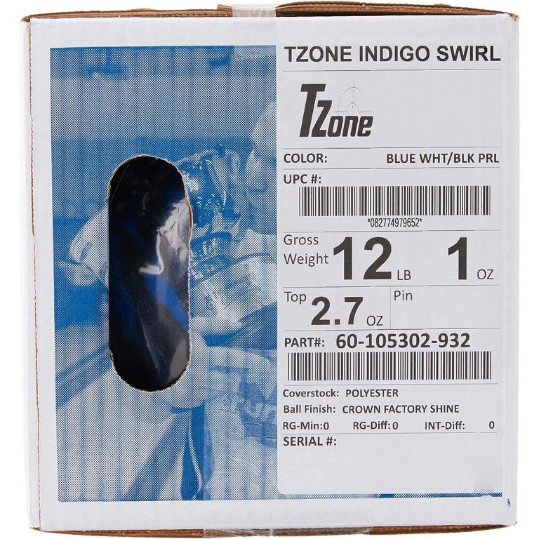 Brunswick T-Zone Indigo Swirl Bowling Ball (8lbs)