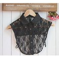 thumbnail image 3 of Magik Choker Necklace Unisex Women Peter Pan Detachable Lapel Shirt Fake False Collar (Lace Shirt Collar-Black), 3 of 3