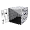 thumbnail image 3 of Whale Dog Crate Cover, Monochrome Marine Exotic Ocean Fishes Whales Swimming Wildlife Sea Illustration, Easy to Use Pet Kennel Cover Small Dogs Puppies Kittens, 7 Sizes, Indigo and White, by Ambesonne, 3 of 6