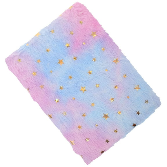 Raindrops  Gradient Notebook Journal for Women Fuzzy Diary Plush Travel