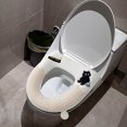 thumbnail image 6 of Kugisaki Flock Bathroom Toilet Seat Cover Pads- Soft Warmer Toilet Seat Cushion Cover Washable Cloth, Easy Installation Comfortable Toilet Lid Seat Cover, 6 of 8