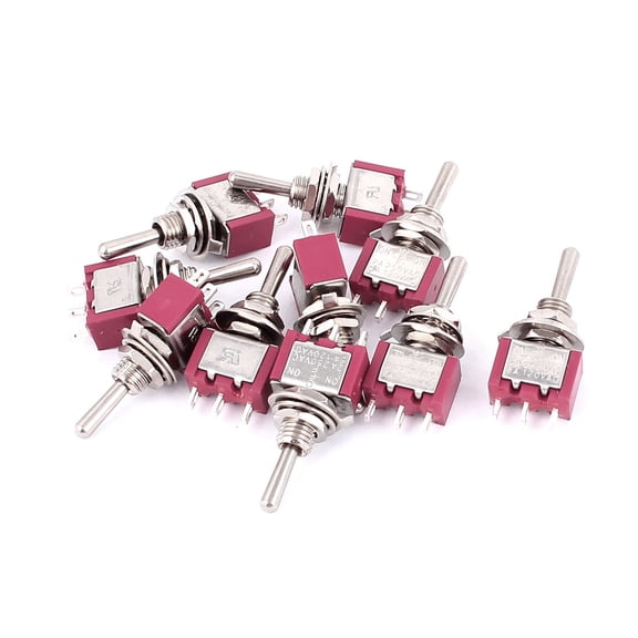 Car Truck ON-OFF-ON 3 Position SPDT Momentary Toggle Switch 120V 5A 10Pcs