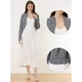 thumbnail image 2 of Unique Bargains Women's Palid Eligant Shrug Long Sleeve Bolero Cardigan S Dark Grey, 2 of 6