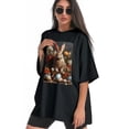 thumbnail image 3 of Plus Size Shirt for Women Black Tops for Women Short Sleeves Shirt for Women Easter T Shirt Crewneck Shirt for Women XL, 3 of 5