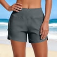thumbnail image 2 of Nestiefly 2 in 1 Double Layer Running Shorts for Women High Waisted for Athletic Tennis Workout with Pockets Gray 2XL, 2 of 6