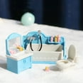 thumbnail image 1 of QIPOPIQ Mini Toilette Bleue Lavabo de Salle de Bain Ensemble de Toilette Modèle de Simulation Jouets de Maison de Jeu, 1 of 7