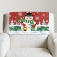 thumbnail image 2 of TSOVTHRID Snowman Snowflake Print Headrest Cover for Recliner Chair Recliner Headrest Protector Recliner Sofa Cover Couch Head Covers Sofa Head Protector for Christmas Decor 17x27 in, 1 PCS, 2 of 7