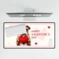 thumbnail image 4 of Happy Valentine's Day Bulldog Brings Love Heart Desk Mat Full Keyboard Mouse Pad Dog Lover Gifts Idea Large Mousepad - 02028, 4 of 5