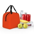 thumbnail image 4 of Yiaed Orange Print Insulated Lunch Bag Reusable Cute Tote Lunch Box, Leakproof Cooler Lunch Bags for Work Office Travel School Picnic, 4 of 5