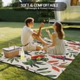 thumbnail image 4 of Farmhouse Parrots Outdoor Rug for Patio/Deck/Porch, Non-Slip Large Area Rug 4 x 6 Ft, Spring Summer Botanical Leaves Burlap Indoor Outdoor Rugs Washable Area Rugs, Camping Rug Carpet Runner, 4 of 8