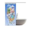 thumbnail image 2 of BPBOP Santa Claus in a Sleigh Shower Curtain, Christmas Deer Snowflakes Polyester Fabric Shower Curtain Bathroom Sets with Hooks 60x72 Inches, 2 of 3