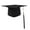 Black, variant on Joernso Bachelor Cap with Tassels Flat Top Wide Brim Graduation Hat Men Women Schools Graduation Ceremonies Bachelor Hat