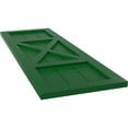 thumbnail image 6 of Ekena Millwork 12"W x 48"H True Fit PVC Center X-Board Farmhouse Fixed Mount Shutters, Viridian Green (Per Pair - Hardware Not Included), 6 of 7