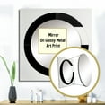 thumbnail image 3 of Designart "Bauhaus Circular Minimalism Black and White I" Modern Geometric Black Large Square Mirror - Square Bedroom Mirror Printed Wall Decor - Modern Square Printed Wall Mirror Art, 3 of 5