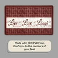 thumbnail image 3 of Achim Anti-Fatigue Mat, Kitchen Live Love Laugh Rectangle, Burgundy, 18" x 30", 3 of 7