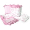 Seed Sprout 3-Piece Toile Portable Crib Bedding Set in Pink