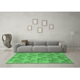 thumbnail image 3 of Ahgly Company Indoor Round Abstract Emerald Green Modern Area Rugs, 8' Round, 3 of 4