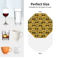 thumbnail image 6 of Picia Modern Truck Printed Leather Coasters for Drinks, 4" Drink Coasters Set of 4 for Tabletop Protection, Handmade Luxurious Home Décor and Housewarming Gift -Octagon, 6 of 6