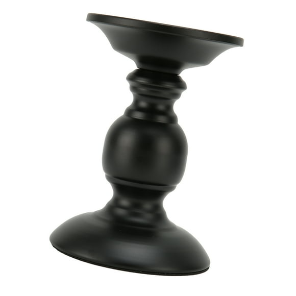 Black Candlestick HolderPillar Candle Holder Rustproof Black Pillar Candle Holder Candle Holder Stylish and Modern