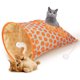 thumbnail image 1 of Bolsa De Túnel Para Gatos, Plegable, Interactiva, Con 5 Agujeros, Túnel Con Sonidos Arrugados, Cubo De Taladro Para Mascotas Con Bolas De Felpa Para Gatos, 1 of 8