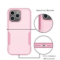 thumbnail image 4 of For iPhone 15 Pro 5G Case ,Sturdy Phone Case for iPhone 15 Pro 5G 6.1 inch ,Tiflook Shockproof Protection Heavy Duty Armor Hard Plastic & Rubber Rugged Bumper 2-in-1 Case Cover ( Pink ), 4 of 7