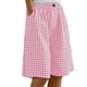 thumbnail image 1 of Pantalones Sueltos de Pierna Ancha para Mujeres Casual Elástico Pantalones Rectos de Pierna Ancha con Bolsillo Medio Pantalones Cortos, 1 of 9