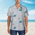thumbnail image 4 of Fotbe Turtles And Shells Hawaiian Shirt for Men Unisex Summer Beach Casual Short Sleeve Cotton Linen Button Down Shirts-X-Large, 4 of 9