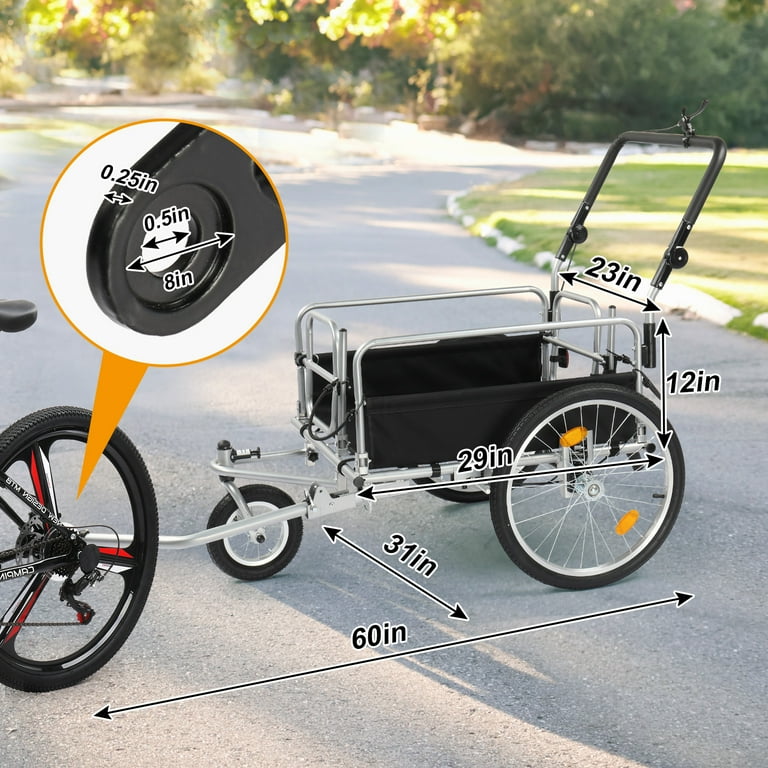 giant bicycle trailer Aosom Bike Foldable Trailer16 Inch Pneumatic Tire Black this bike carts got you covered.Perfect for everything from grocery runs to weekend getaways KidRunner BIKE Bike Trailer attached